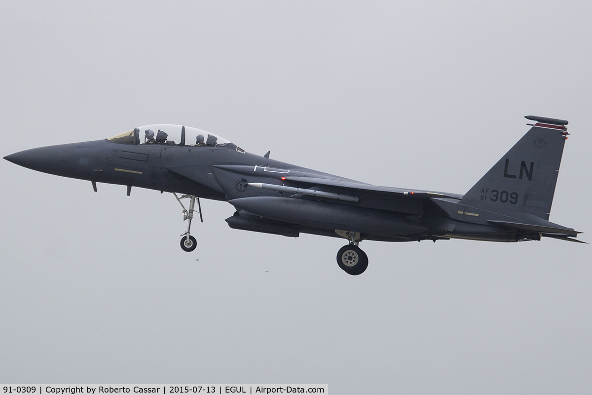 91-0309, 1991 McDonnell Douglas F-15E Strike Eagle C/N 1216/E174, Lakenheath