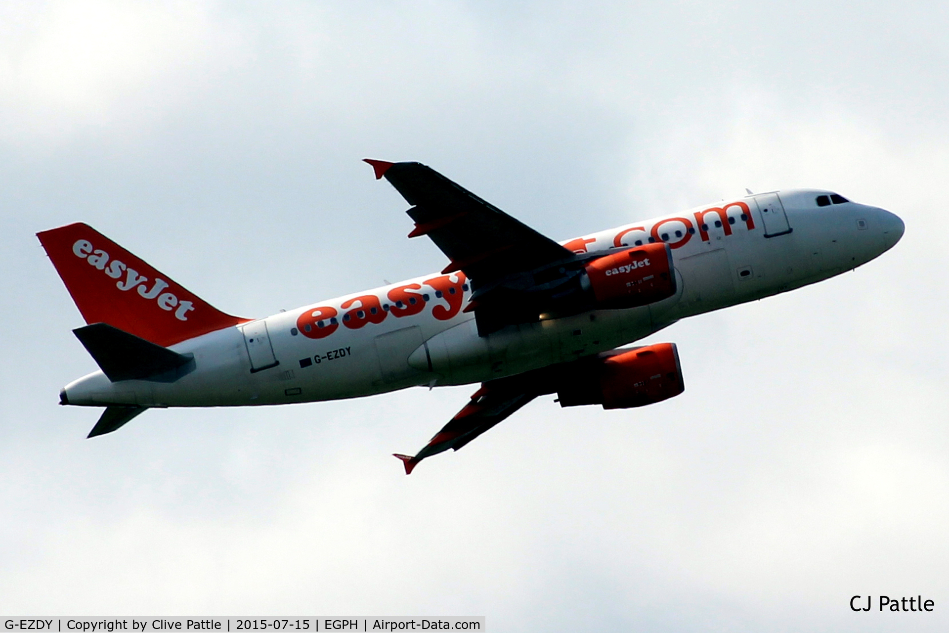 G-EZDY, 2008 Airbus A319-111 C/N 3763, Viewed from the banks of the Firth of Forth after take-off from EGPH