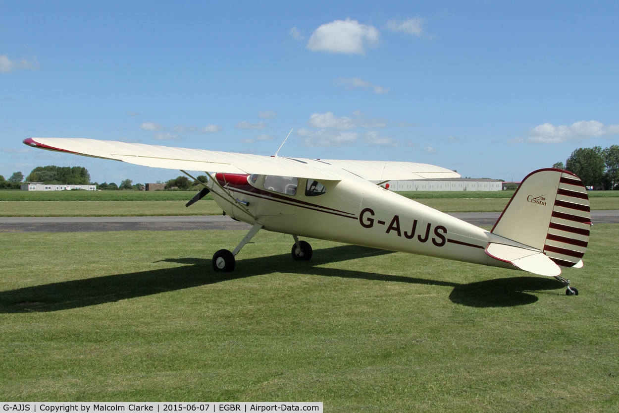 G-AJJS, 1947 Cessna 120 C/N 13047, Cessna 120 at The Real Aeroplane Club's Radial Engine Aircraft Fly-In, Breighton Airfield, June 7th 2015.