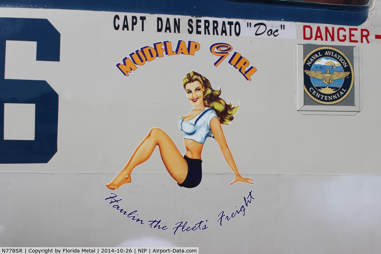 N778SR, 1955 Grumman TF-1(C-1A) Trader C/N 31, Mudflap girl