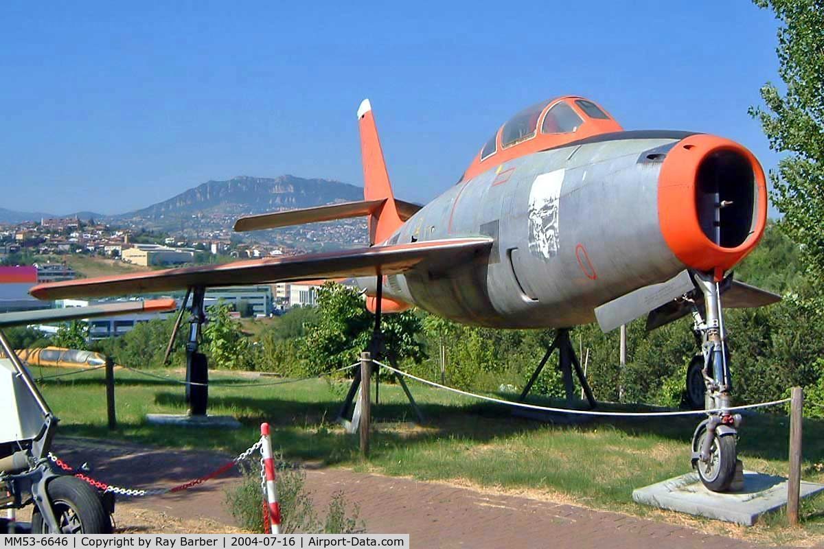 MM53-6646, Republic F-84F Thunderstreak C/N Not found (53-6646), Republic F-84F Thunderstreak [53-6646] (Italian Air Force) Cerbaiola/Emilia-Romagna~I 16/07/2004