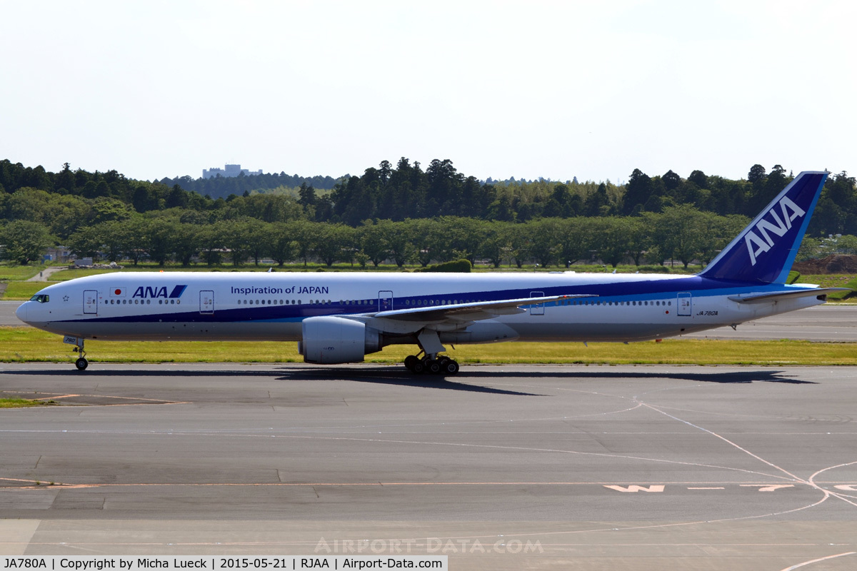 JA780A, 2007 Boeing 777-381/ER C/N 34895, At Narita