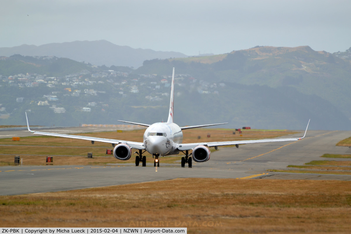ZK-PBK, 2008 Boeing 737-8FE C/N 36604, At Wellington