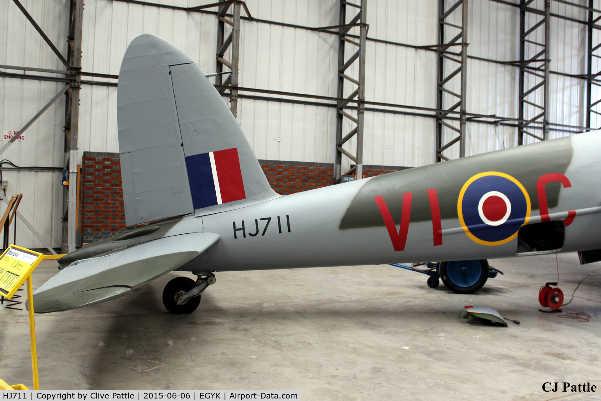 HJ711, 1943 De Havilland DH-98 Mosquito NF.11 C/N HJ711, On display at the Yorkshire Air Museum EGYK