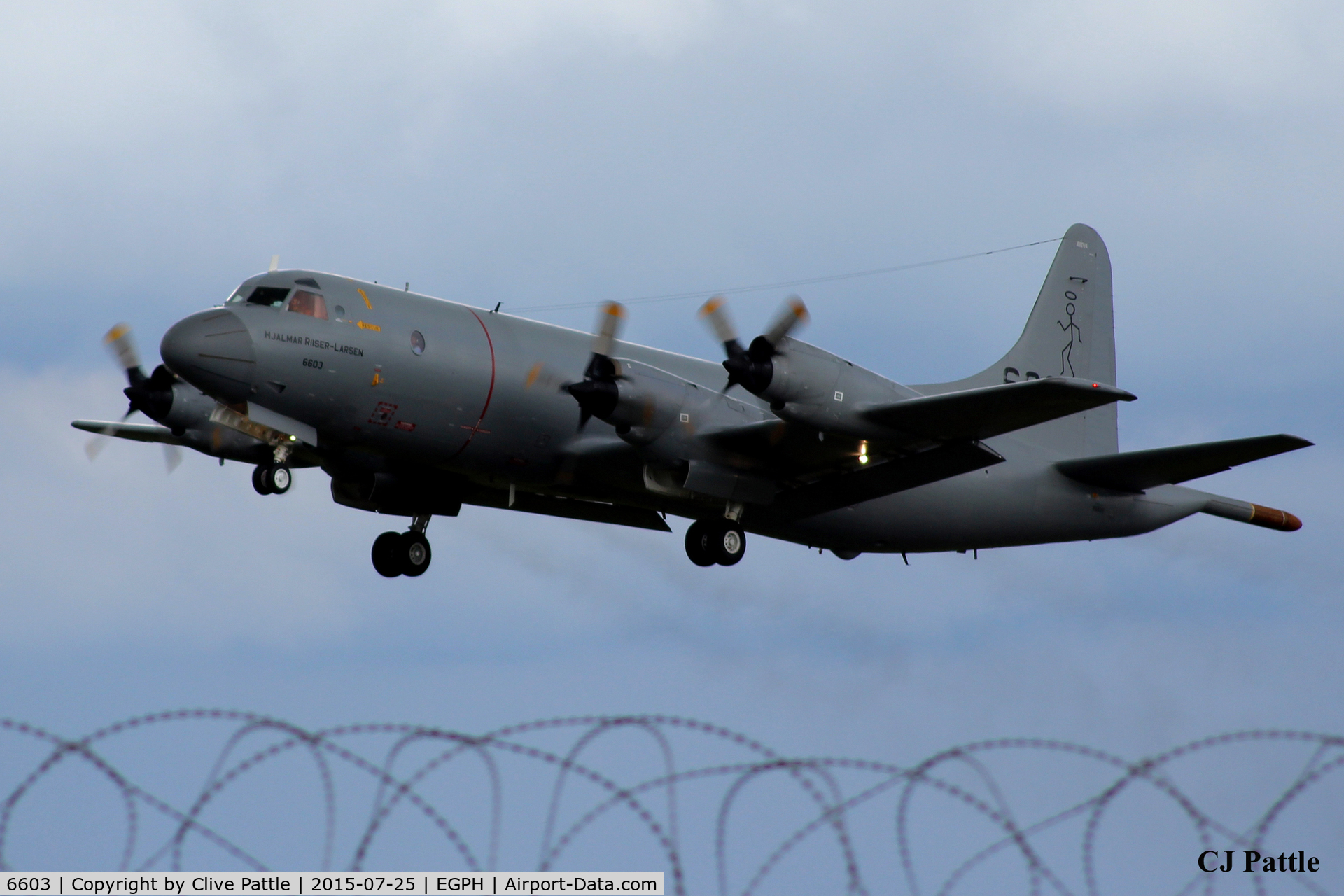 6603, Lockheed P-3N Orion C/N 185C-5305, Over the fence - Departure from Edinburgh EGPH to take part in an Airshow at nearby East Fortune