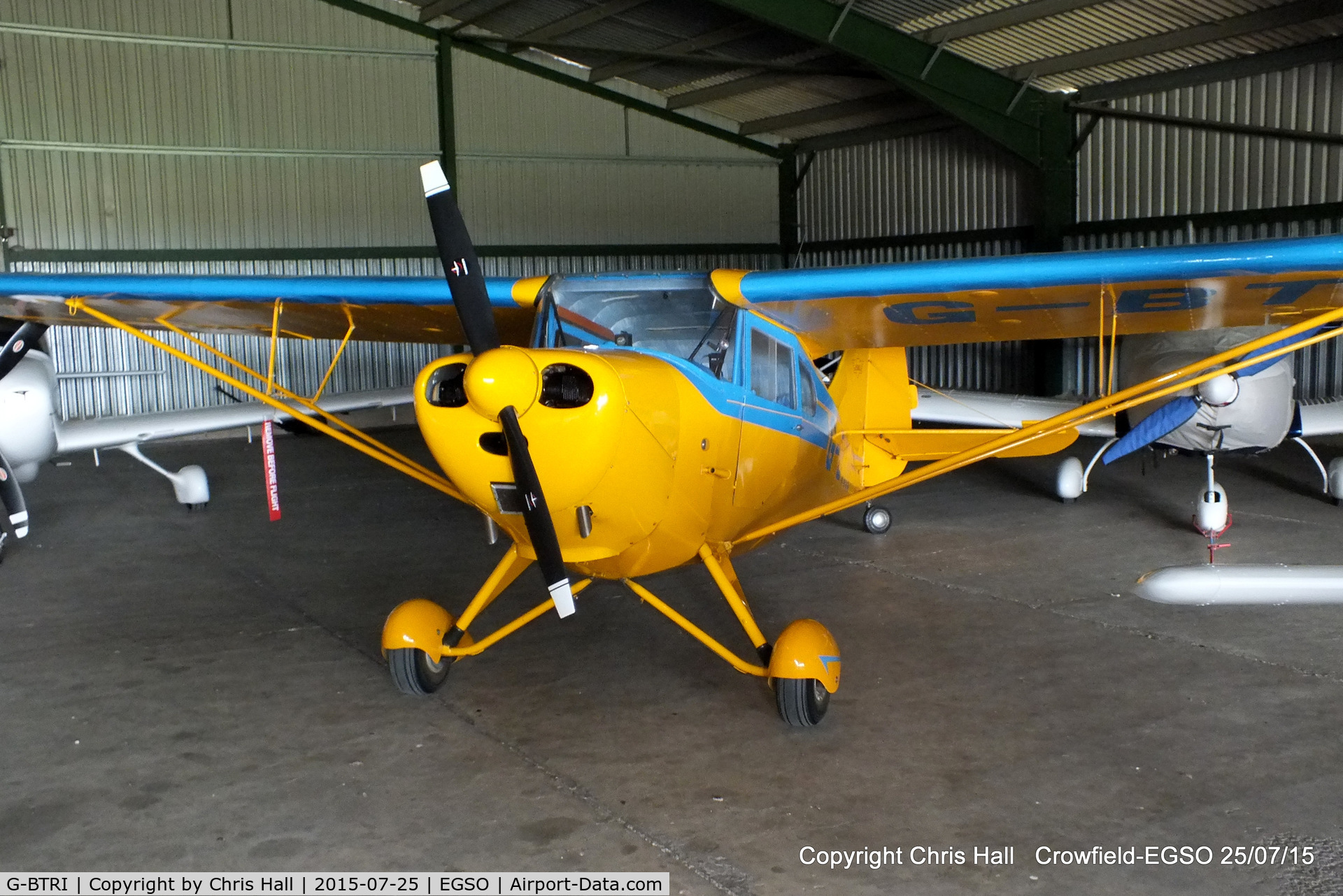 G-BTRI, 1948 Aeronca 11CC Super Chief C/N 11CC-246, at Crowfield Airfield