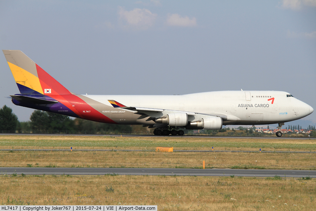 HL7417, 1993 Boeing 747-48EM(BDSF) C/N 25779, Asiana Cargo
