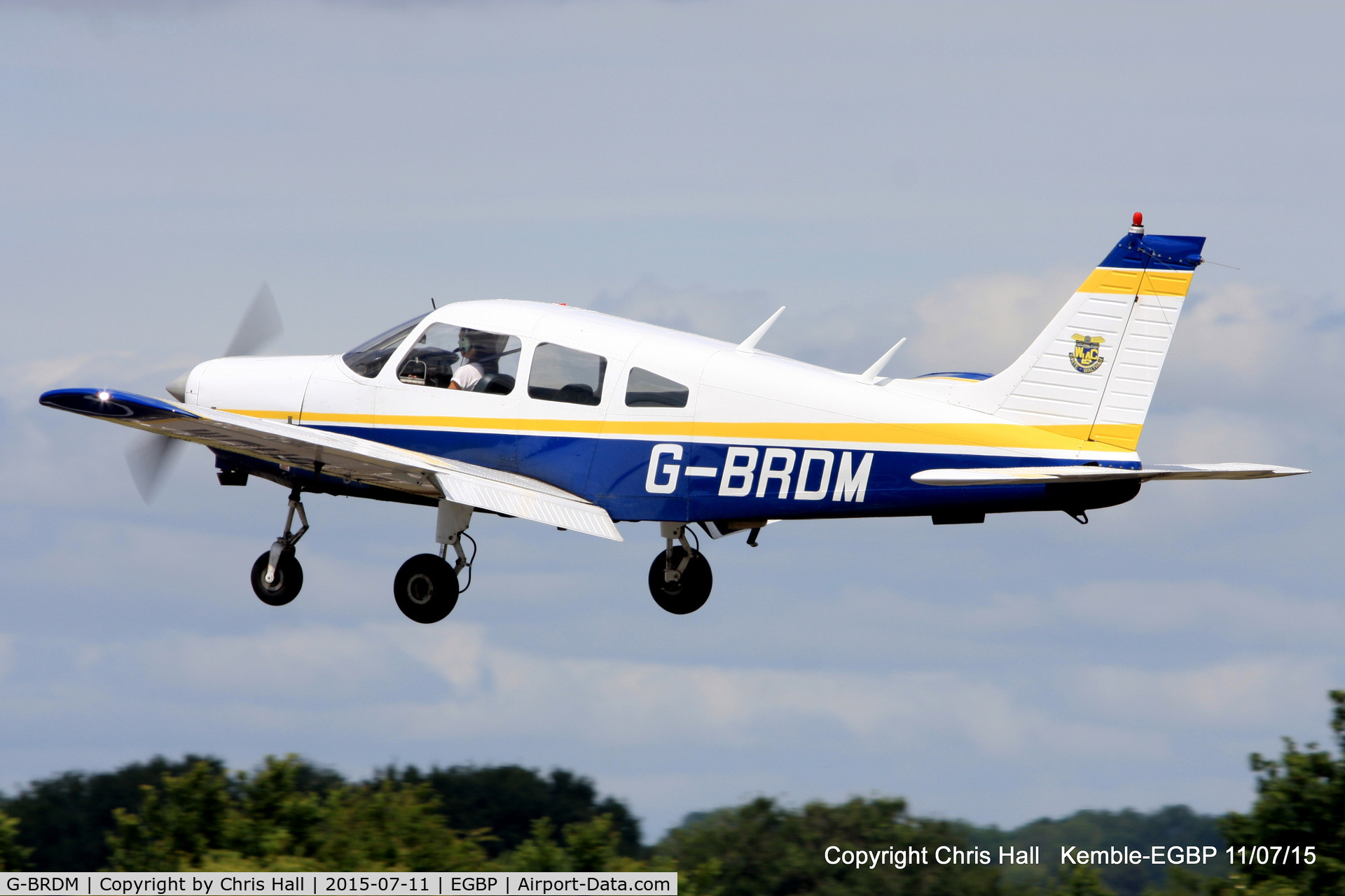 G-BRDM, 1977 Piper PA-28-161 Cherokee Warrior II C/N 28-7716004, visitor from White Waltham