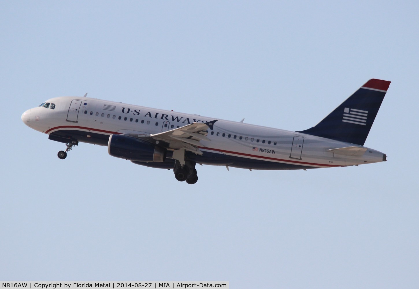N816AW, 2000 Airbus A319-132 C/N 1350, USAirways