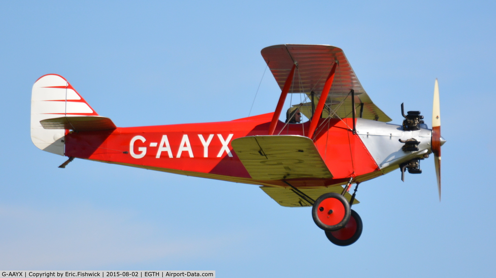 G-AAYX, 1930 Southern Martlet C/N 202, 42. G-AAYX leading the Mock Air Race at the Shuttleworth Wings and Wheels Airshow, Aug. 2015.