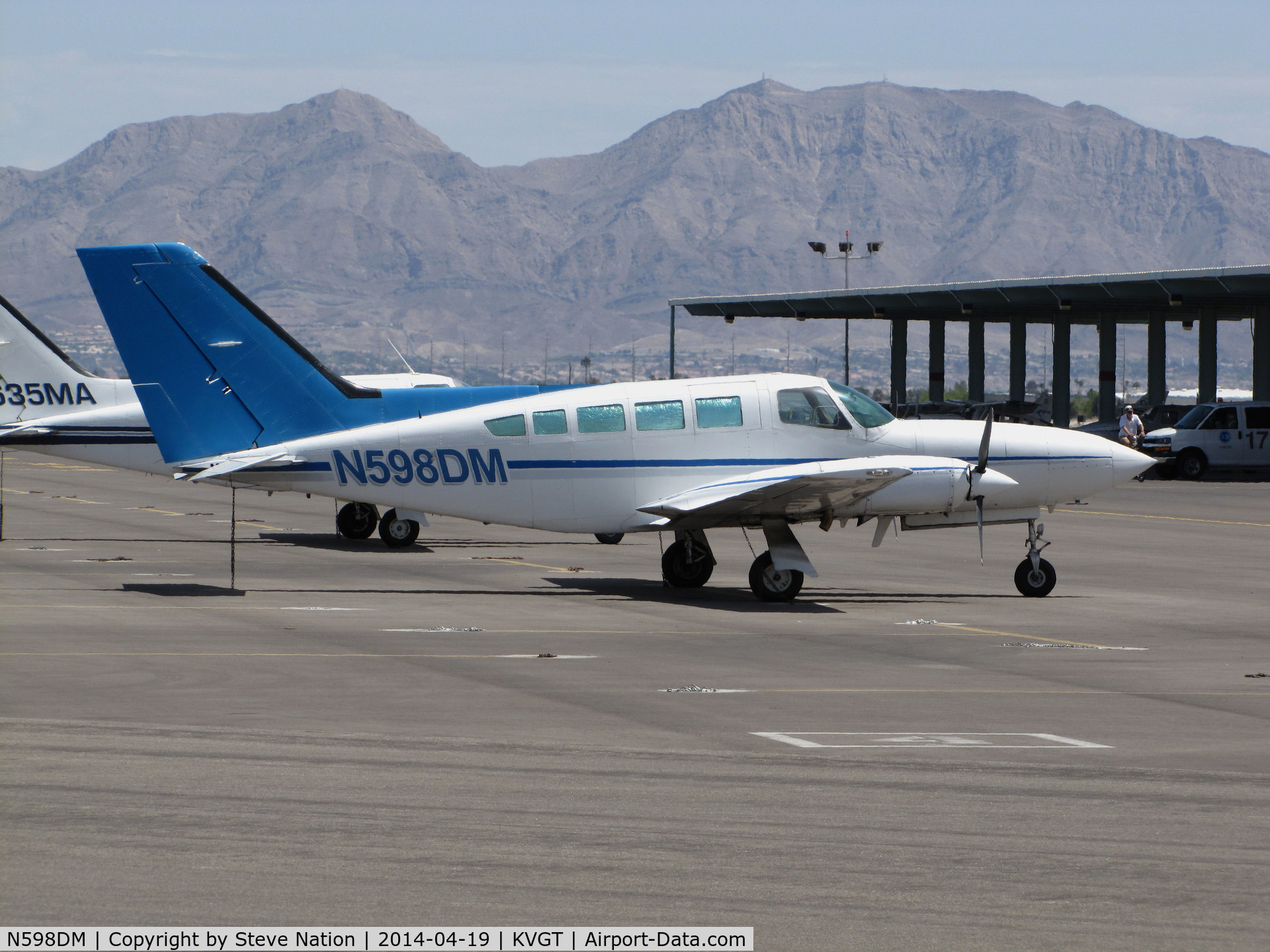 N598DM, 1979 Cessna 402C C/N 402C0114, SAG Inc. (Albuquerque, NM) 1979 Cessna 402C visiting @ North Las Vegas Airport, NV