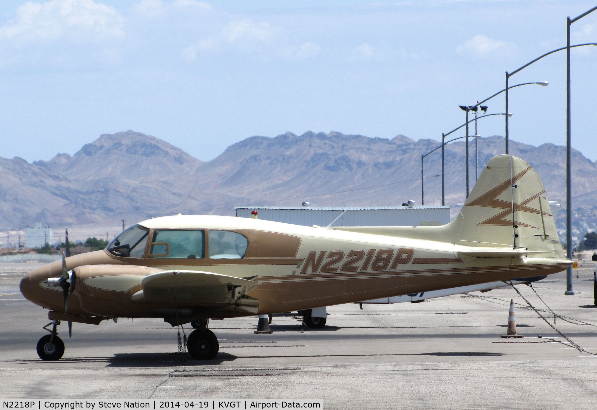 N2218P, 1956 Piper PA-23-250 Aztec C/N 23-827, Approaching her 60th birthday - 1956 PA-23 registered to Shong Mai International Inc. (Lake Elsinore. CA) @ North Las Vegas Airport, NV