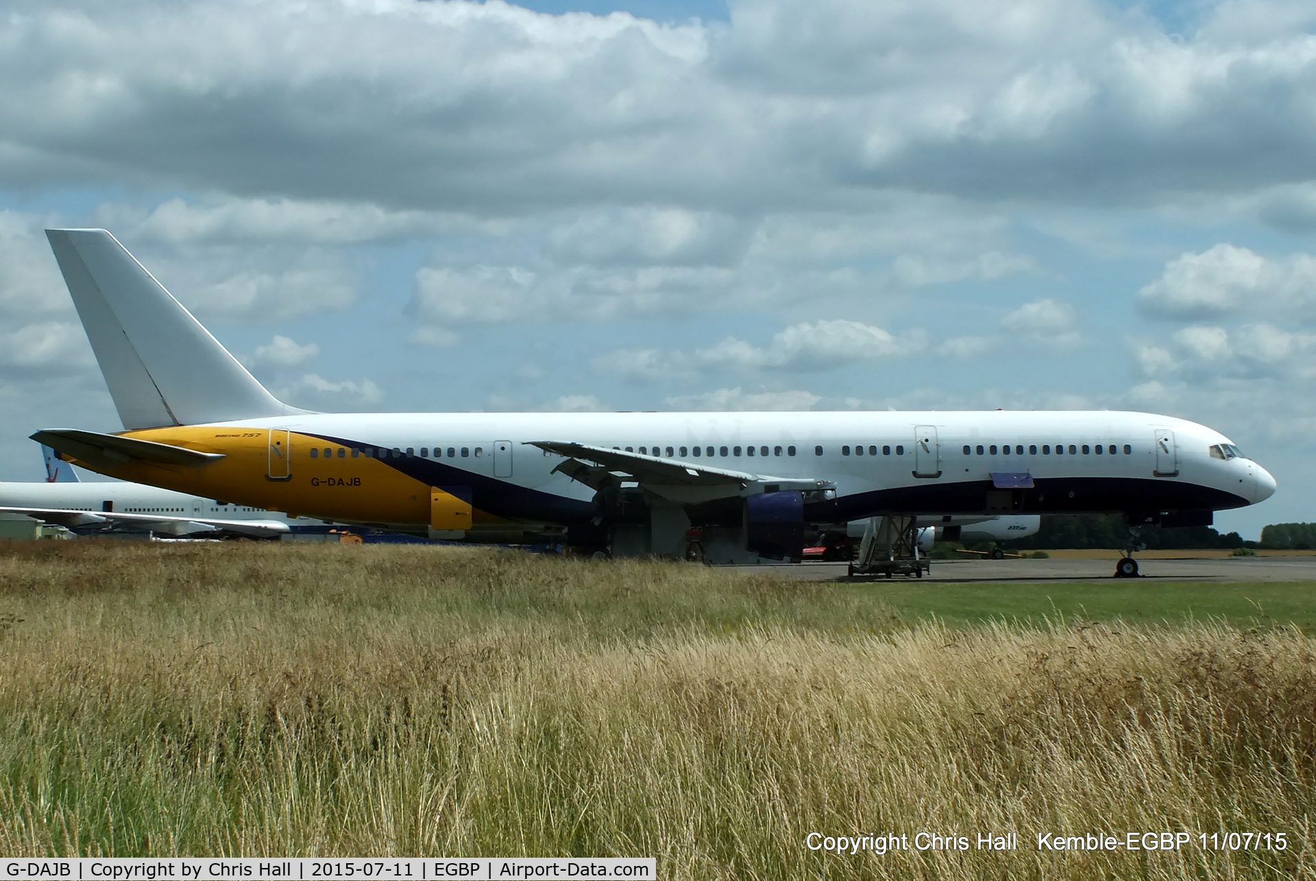 G-DAJB, 1987 Boeing 757-2T7 C/N 23770, ex Monarch, in the scrapping area at Kemble