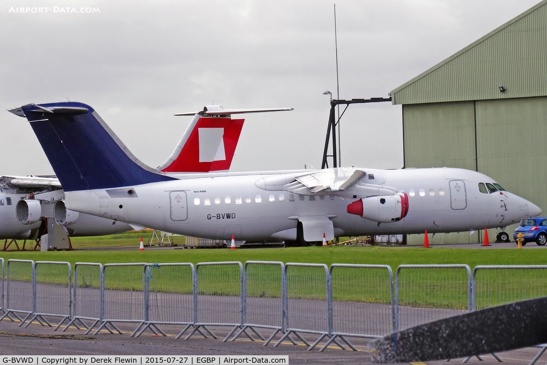 G-BVWD, 1994 British Aerospace Avro 146-RJ85 C/N E.2253, Avro RJ85, Lufthansa Regional, previously G-6-253, G-BVWD, D-ARVB, stored.