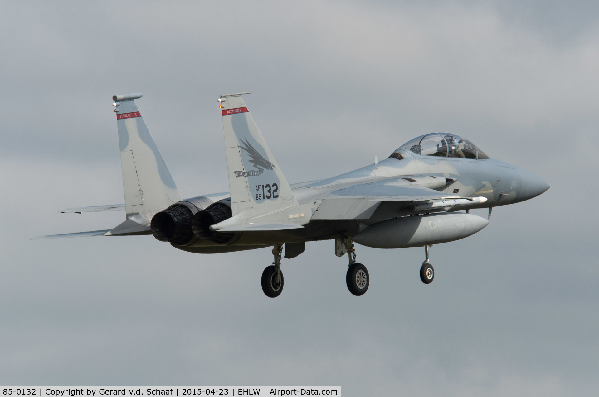 85-0132, 1985 McDonnell Douglas F-15D Eagle C/N 0964/D058, Leeuwarden, April 2015