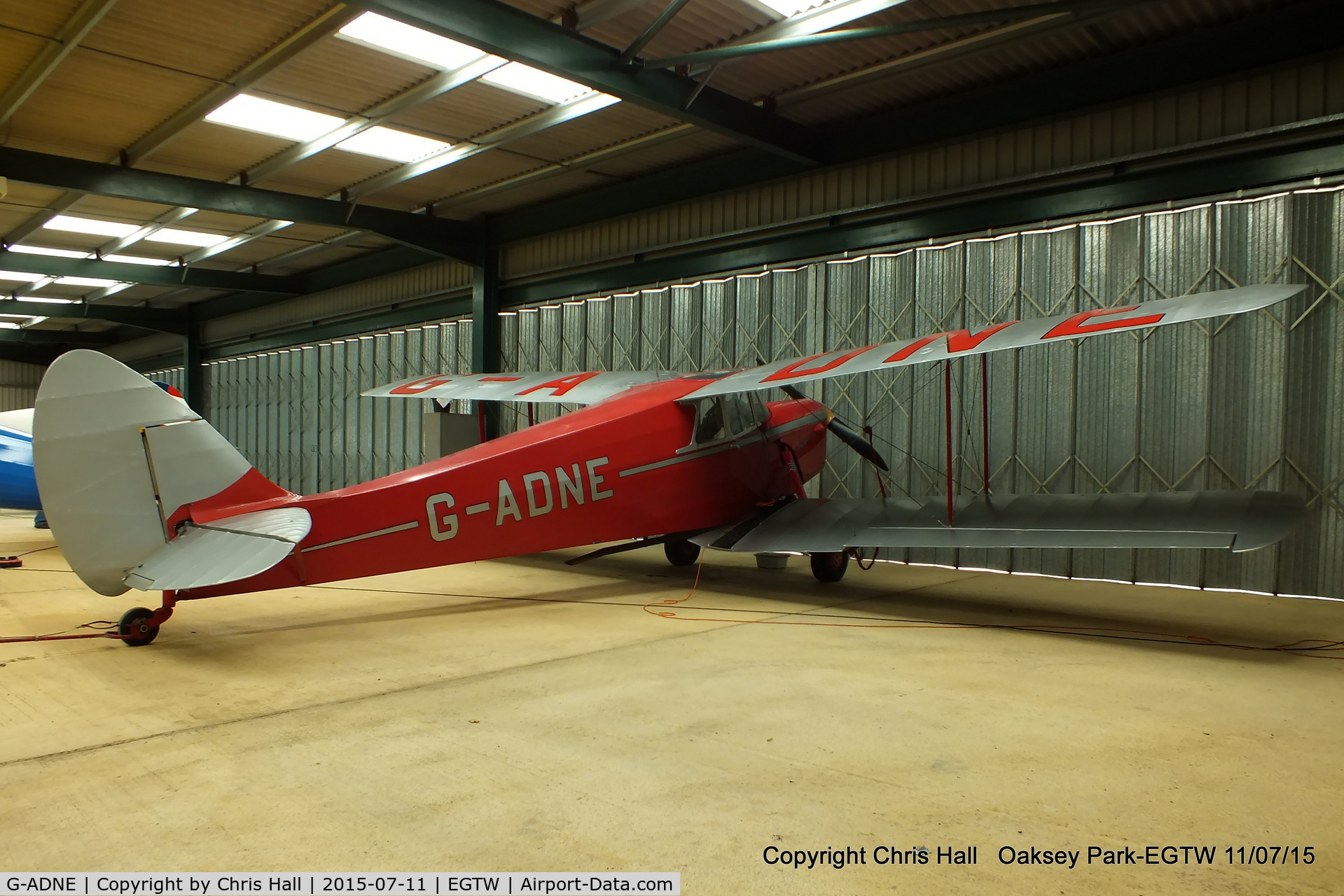 G-ADNE, 1936 De Havilland DH.87B Hornet Moth C/N 8089, at Oaksey Park