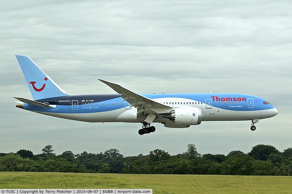 G-TUIC, 2013 Boeing 787-8 Dreamliner C/N 34424, G-TUIC (Dream Maker), 2013 Boeing 787-8, c/n: 34424 at Birmingham UK