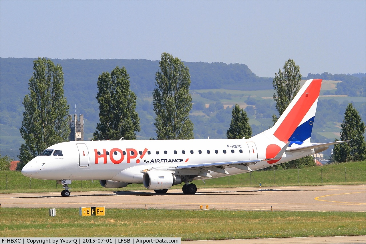 F-HBXC, 2008 Embraer 170ST (ERJ-170-100ST) C/N 17000263, Embraer ERJ-170-100ST, Taxiing to holding point rwy 15, Bâle-Mulhouse-Fribourg airport (LFSB-BSL)