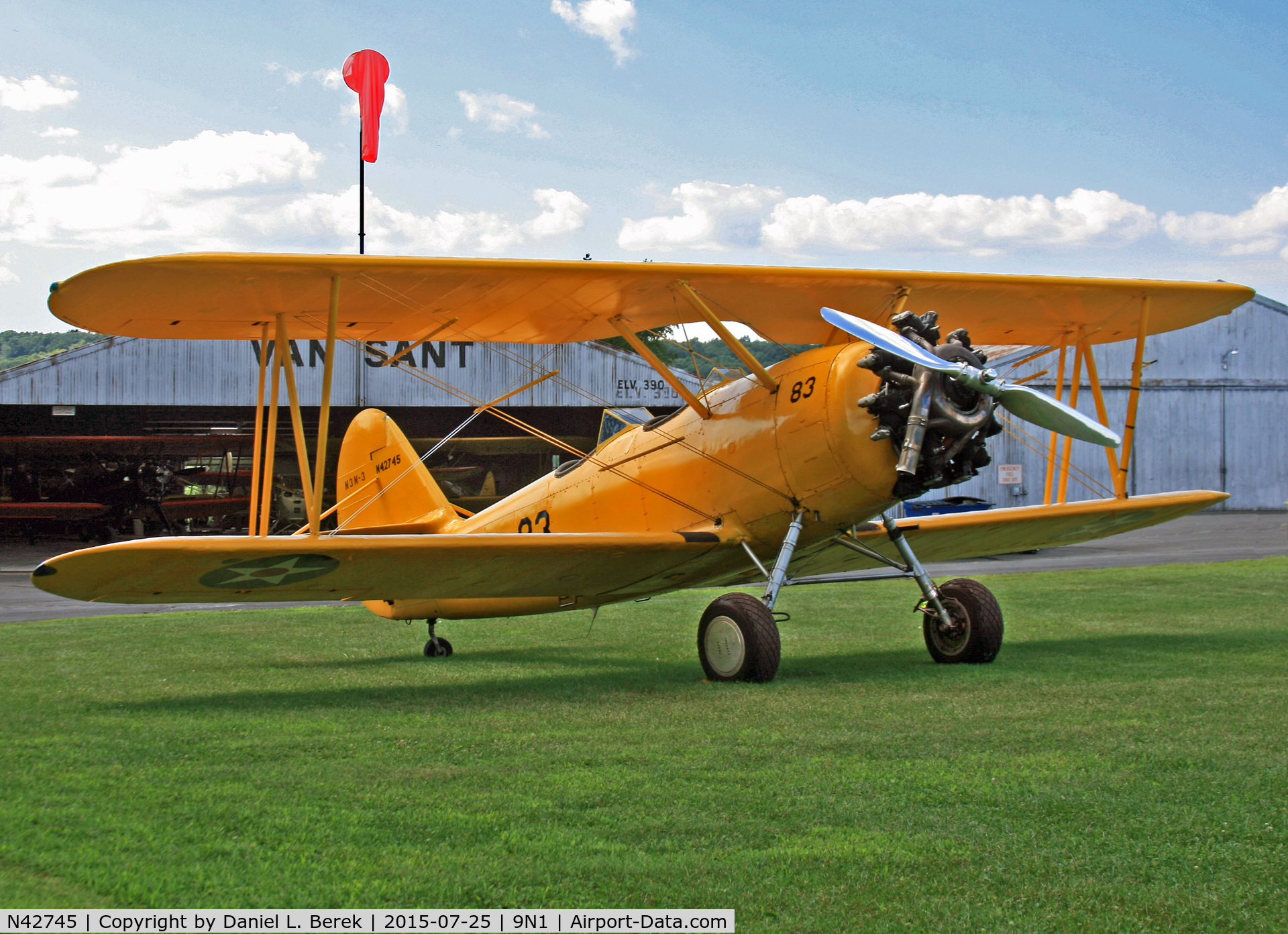 N42745, 1941 Naval Aircraft Factory N3N-3 C/N 4383, This beautiful Yellow Peril trainer was at historic Van Sant Airport, Erwinna, PA.