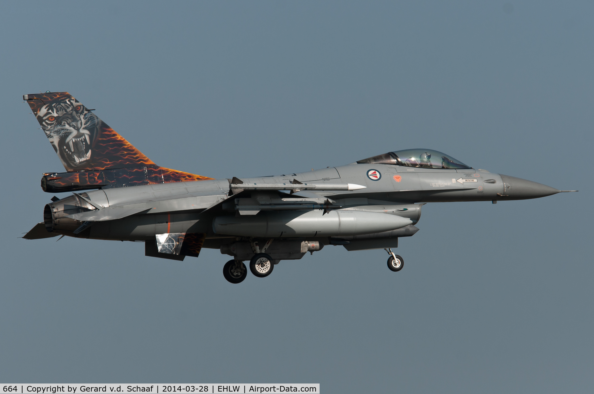 664, General Dynamics F-16AM Fighting Falcon C/N 6K-36, Leeuwarden, March 2014