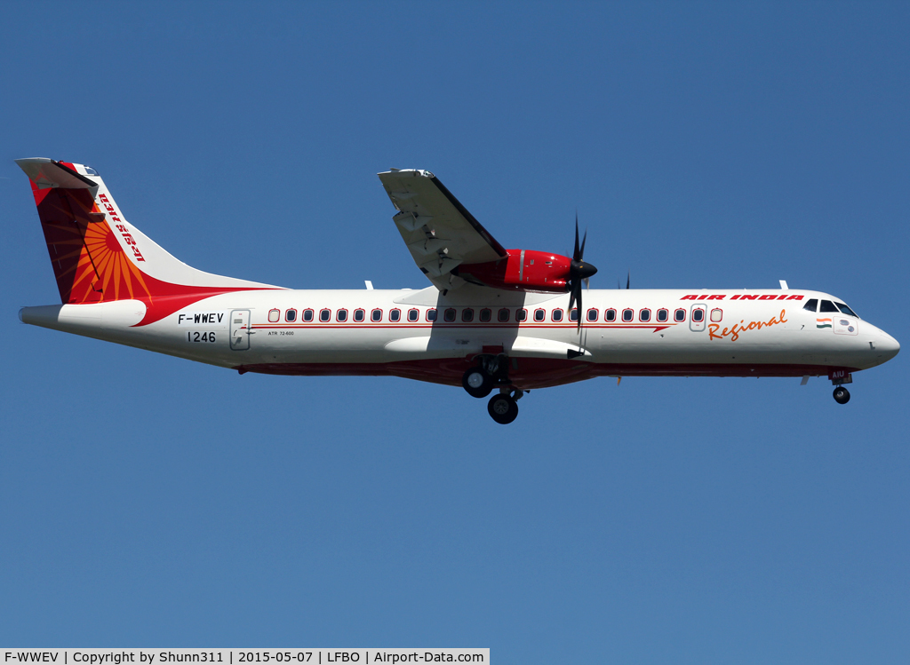 F-WWEV, 2015 ATR 72-600 C/N 1246, C/n 1246 - To be VT-AIU