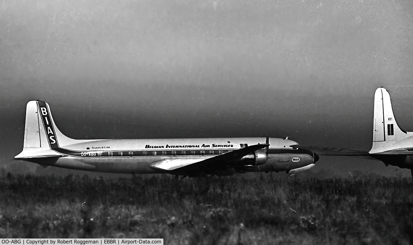 OO-ABG, 1953 Douglas DC-6B C/N 43829, BIAS.Belgian International Air Service.1965.