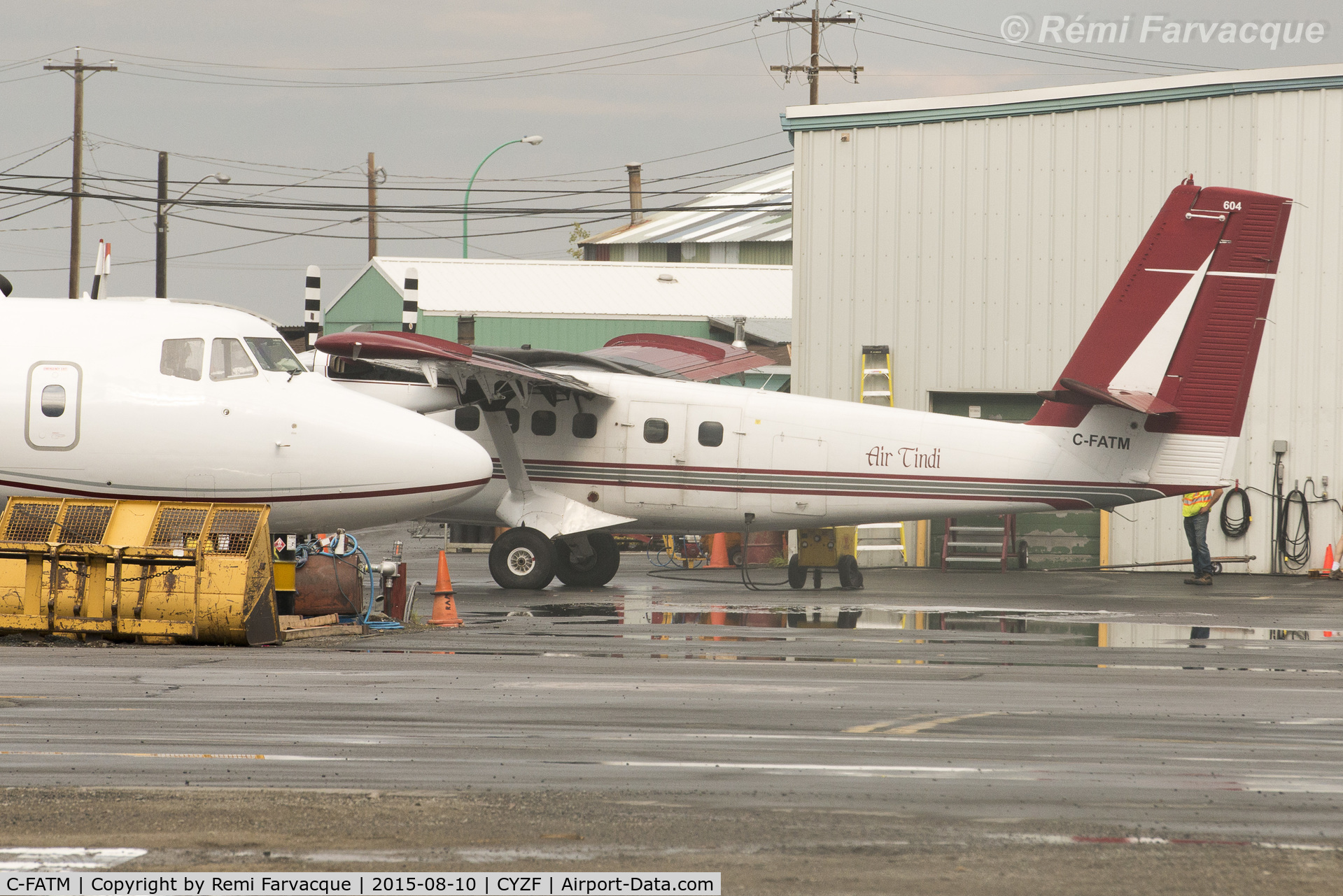 C-FATM, 1969 De Havilland Canada DHC-6-300 Twin Otter C/N 265, On turn-over - getting charged up.