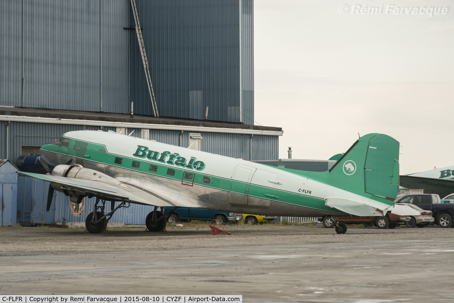 C-FLFR, 1942 Douglas DC3C-S1C3G (C-47A) C/N 13155, Being prepped @ Buffalo hangar.