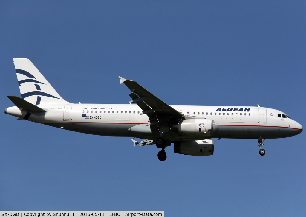 SX-DGD, 2009 Airbus A320-232 C/N 4065, Landing rwy 14R