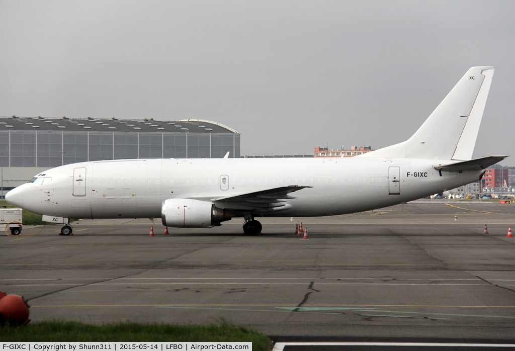 F-GIXC, 1991 Boeing 737-38BQC C/N 25124, Parked at the Cargo area... now in all white c/s witout titles