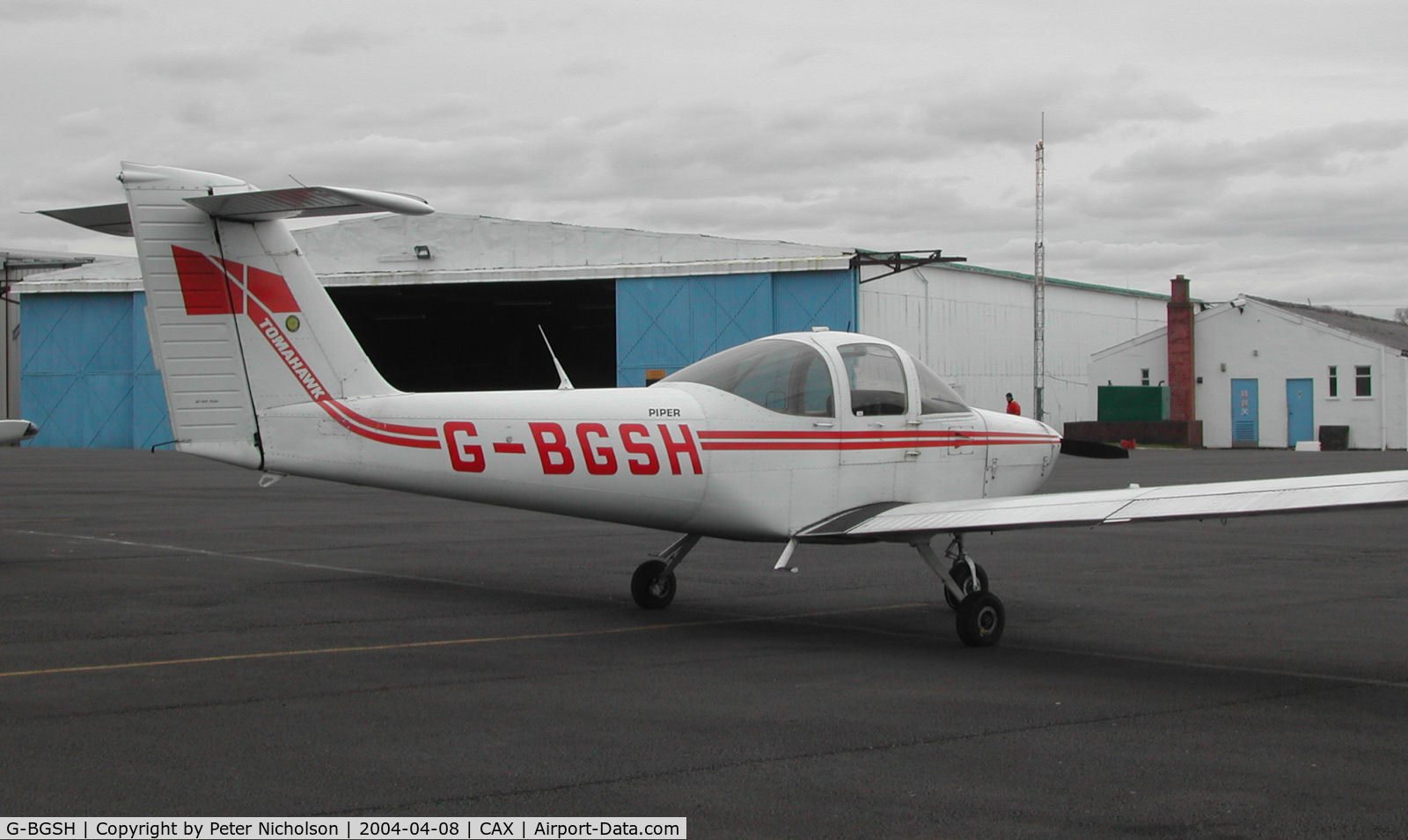 G-BGSH, 1979 Piper PA-38-112 Tomahawk Tomahawk C/N 38-79A0562, PA-38-112 Tomahawk based at Carlisle as seen there in April 2004.