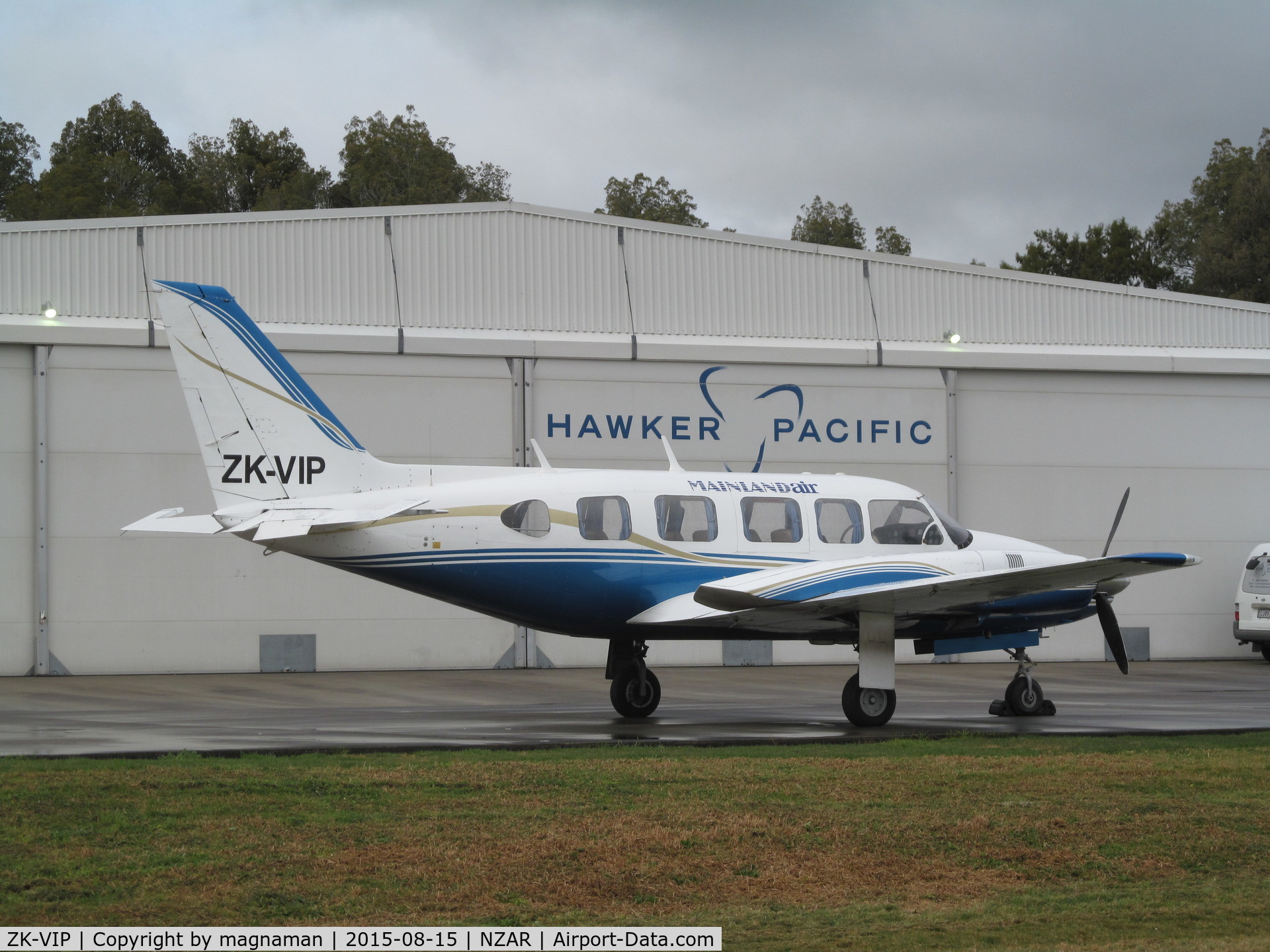 ZK-VIP, Piper PA-31-350 Chieftain C/N 31-7405482, Outside hawker pacific today