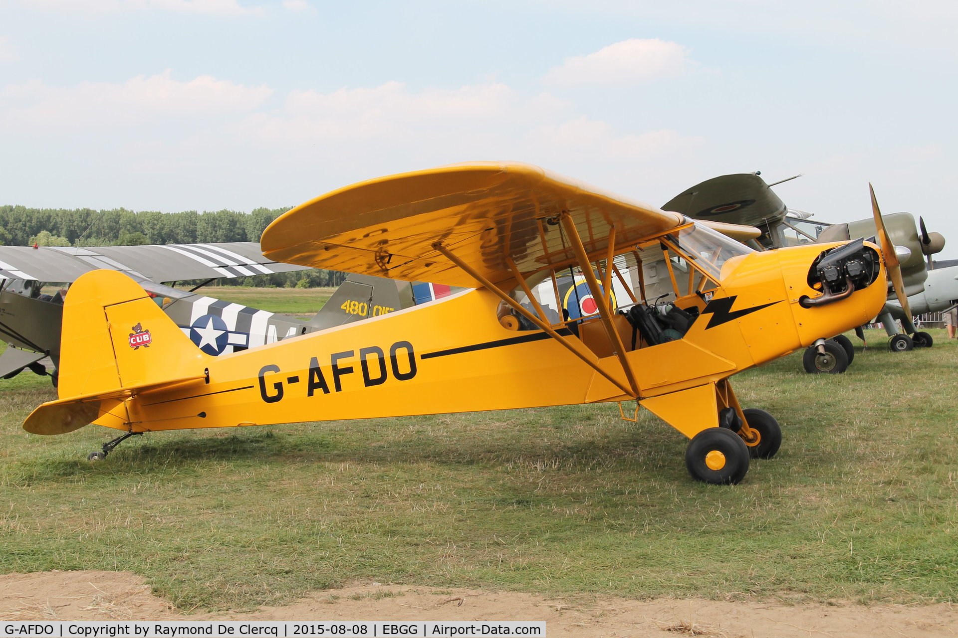 G-AFDO, 1938 Piper J3C-65 Cub Cub C/N 2593, Tailwheel Meet at Overboelare 2015.