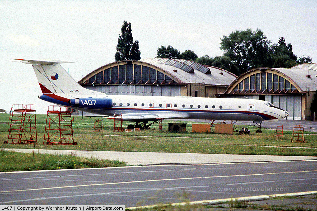 1407, 1971 Tupolev Tu-134 C/N 1351407, Tupolev Tu-134 on the tarmac