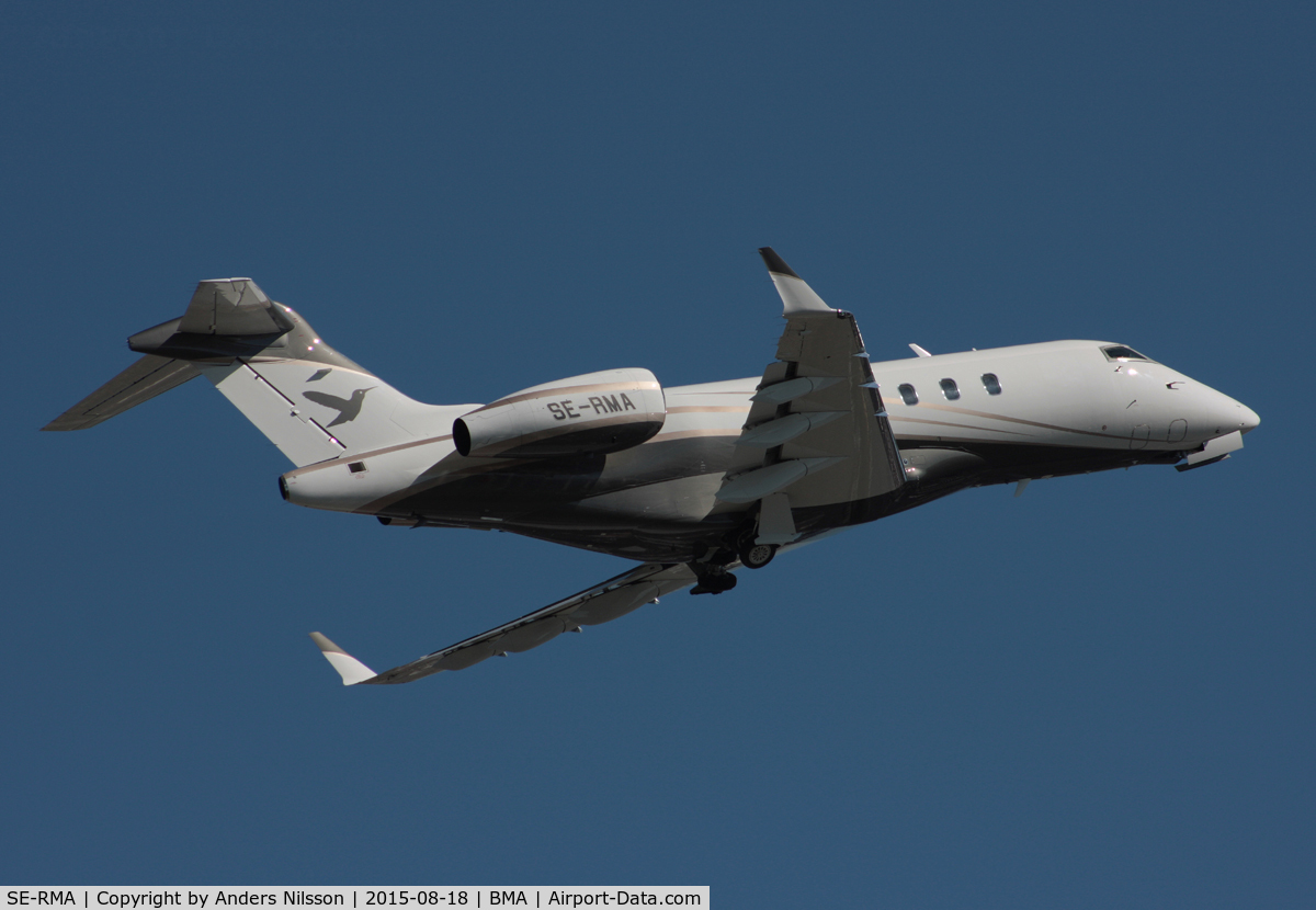 SE-RMA, 2006 Bombardier Challenger 300 (BD-100-1A10) C/N 20136, Departing runway 12 to Cannes-Mandelieu, France.