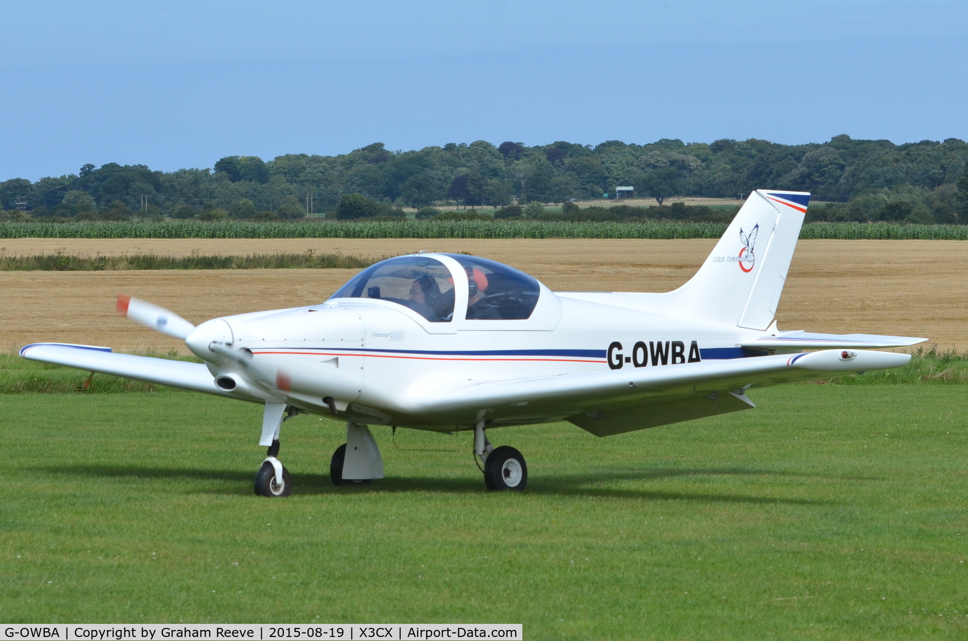 G-OWBA, 2013 Alpi Aviation Pioneer 300 C/N LAA 330-15155, Just landed at Northrepps.