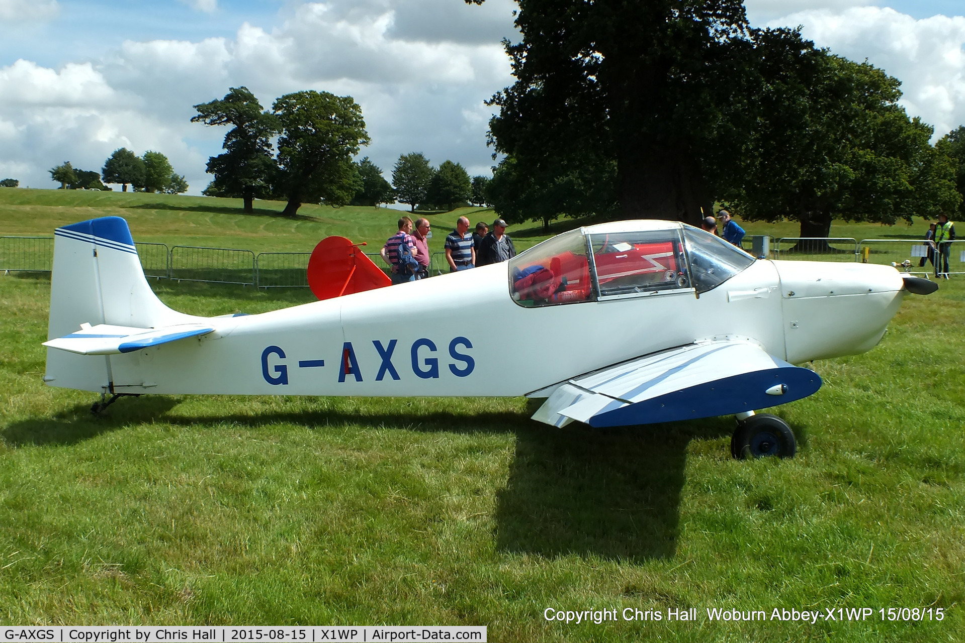 G-AXGS, 1969 Druine D-62B Condor C/N RAE/638, International Moth Rally at Woburn Abbey 15/08/15