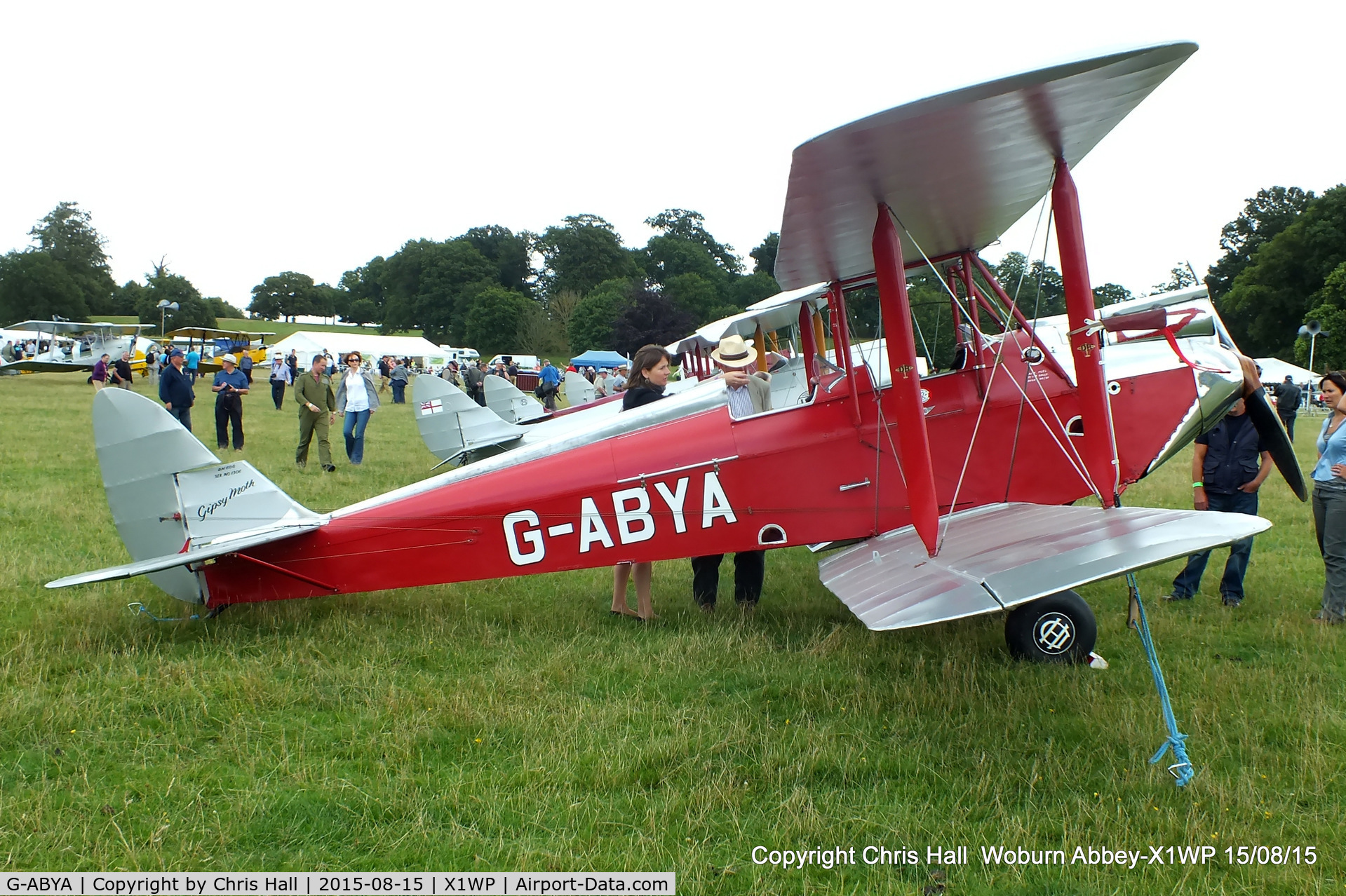 G-ABYA, 1932 De Havilland DH60G Gipsy Moth C/N 1906, International Moth Rally at Woburn Abbey 15/08/15