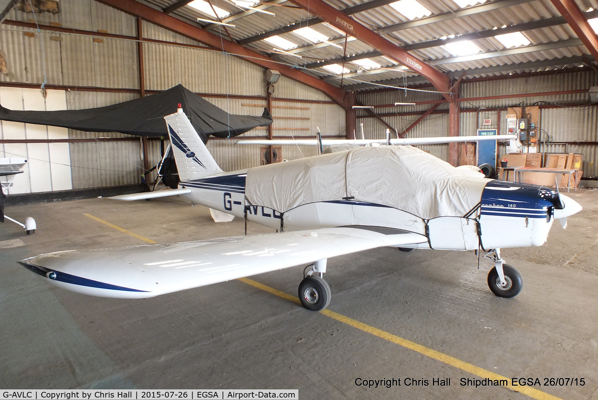 G-AVLC, 1967 Piper PA-28-140 Cherokee C/N 28-23178, at Shipdham airfield