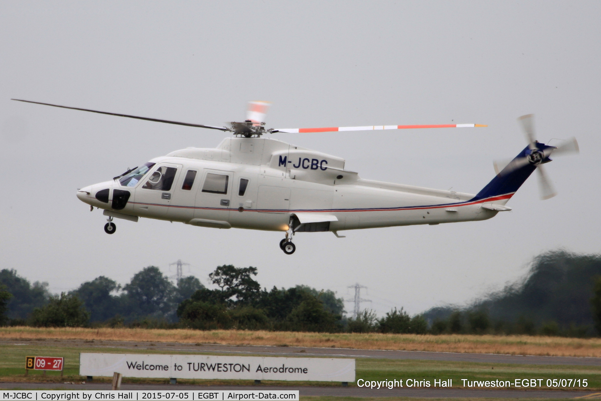 M-JCBC, 2006 Sikorsky S-76C C/N 760616, ferrying race fans to the British F1 Grand Prix at Silverstone