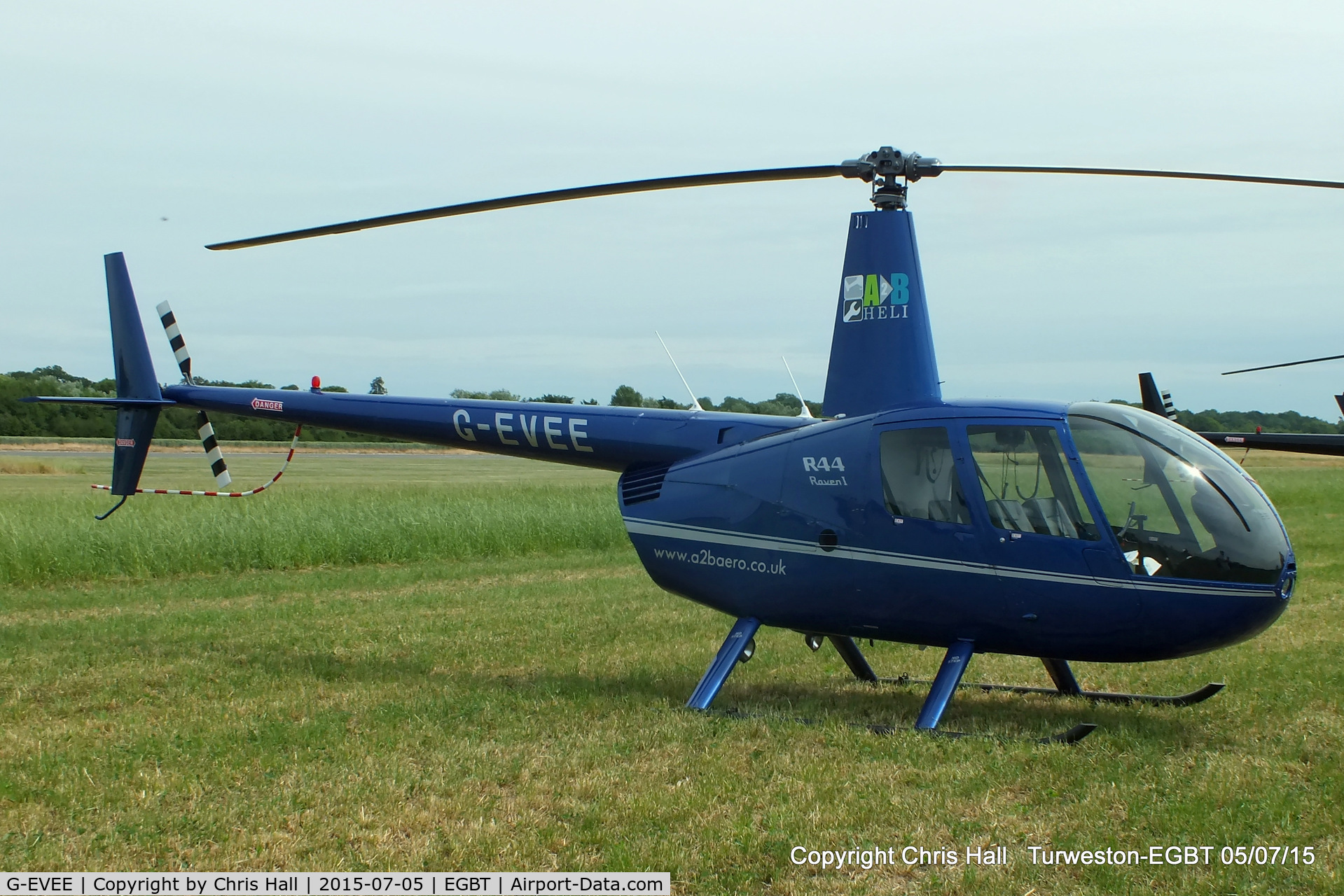 G-EVEE, 2005 Robinson R44 Raven C/N 1517, ferrying race fans to the British F1 Grand Prix at Silverstone