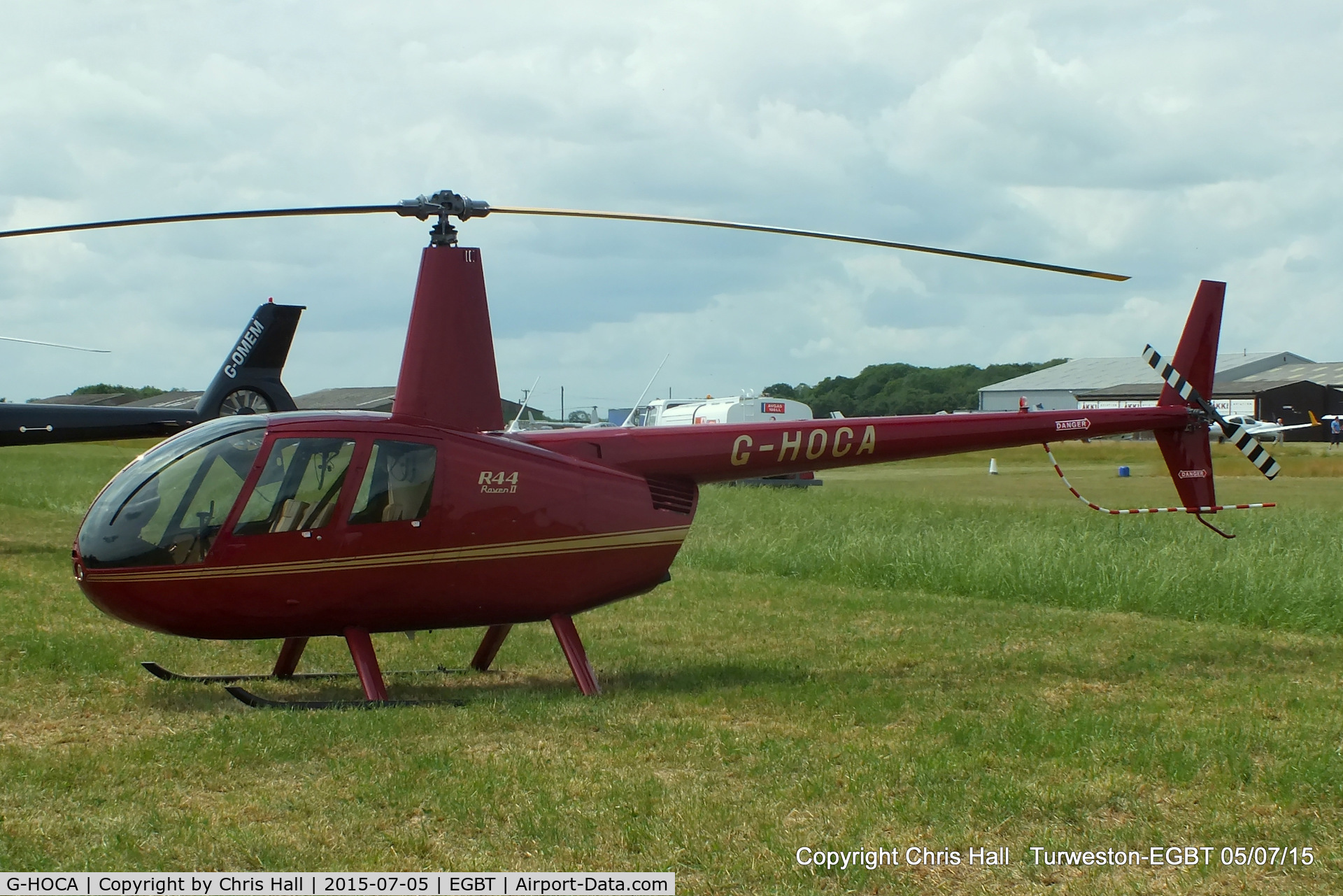 G-HOCA, 2008 Robinson R44 Raven II C/N 12388, ferrying race fans to the British F1 Grand Prix at Silverstone