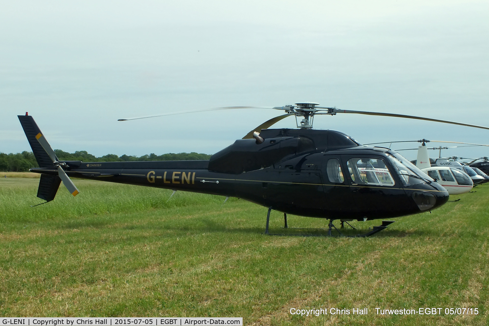 G-LENI, 1984 Aerospatiale AS-355F-1 Twin Squirrel C/N 5311, ferrying race fans to the British F1 Grand Prix at Silverstone