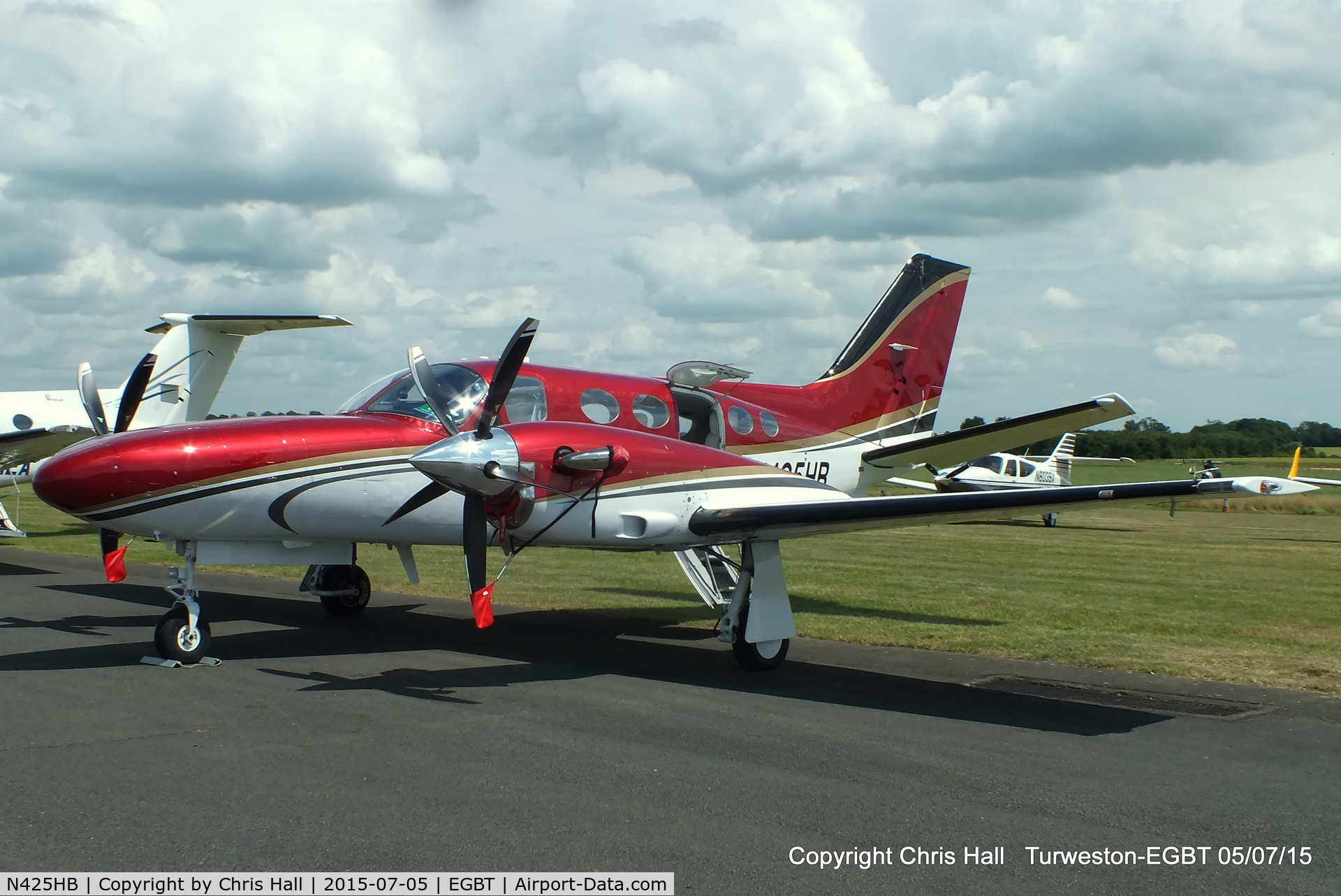 N425HB, 1981 Cessna 425 C/N 425-0073, at Turweston