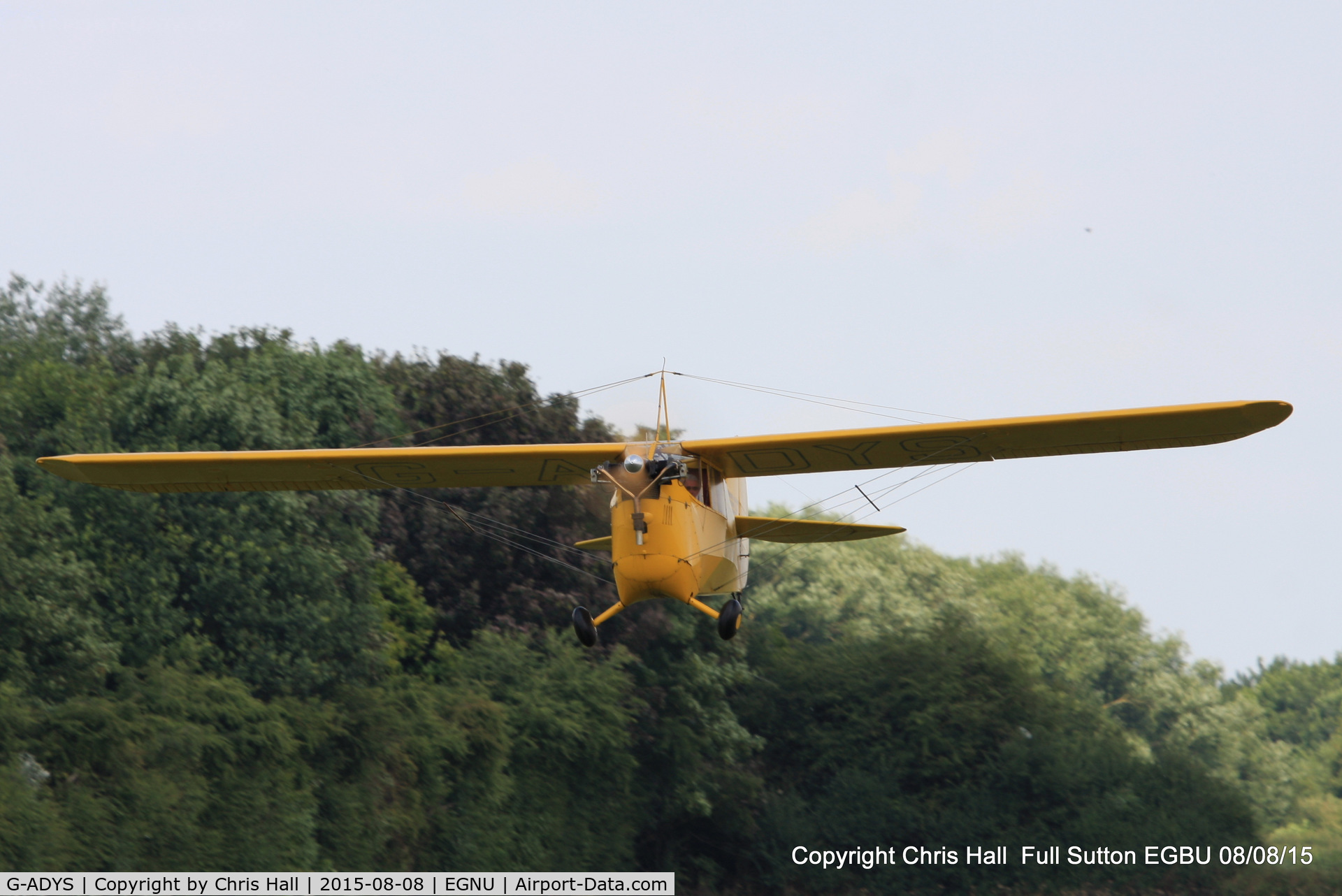G-ADYS, 1935 Aeronca C-3 C/N A-600, at the Vale of York LAA strut flyin, Full Sutton