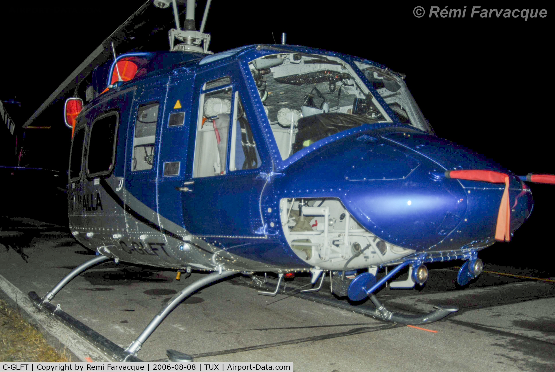 C-GLFT, Bell 212 C/N 30713, Parked at Tumbler Ridge airport, BC.