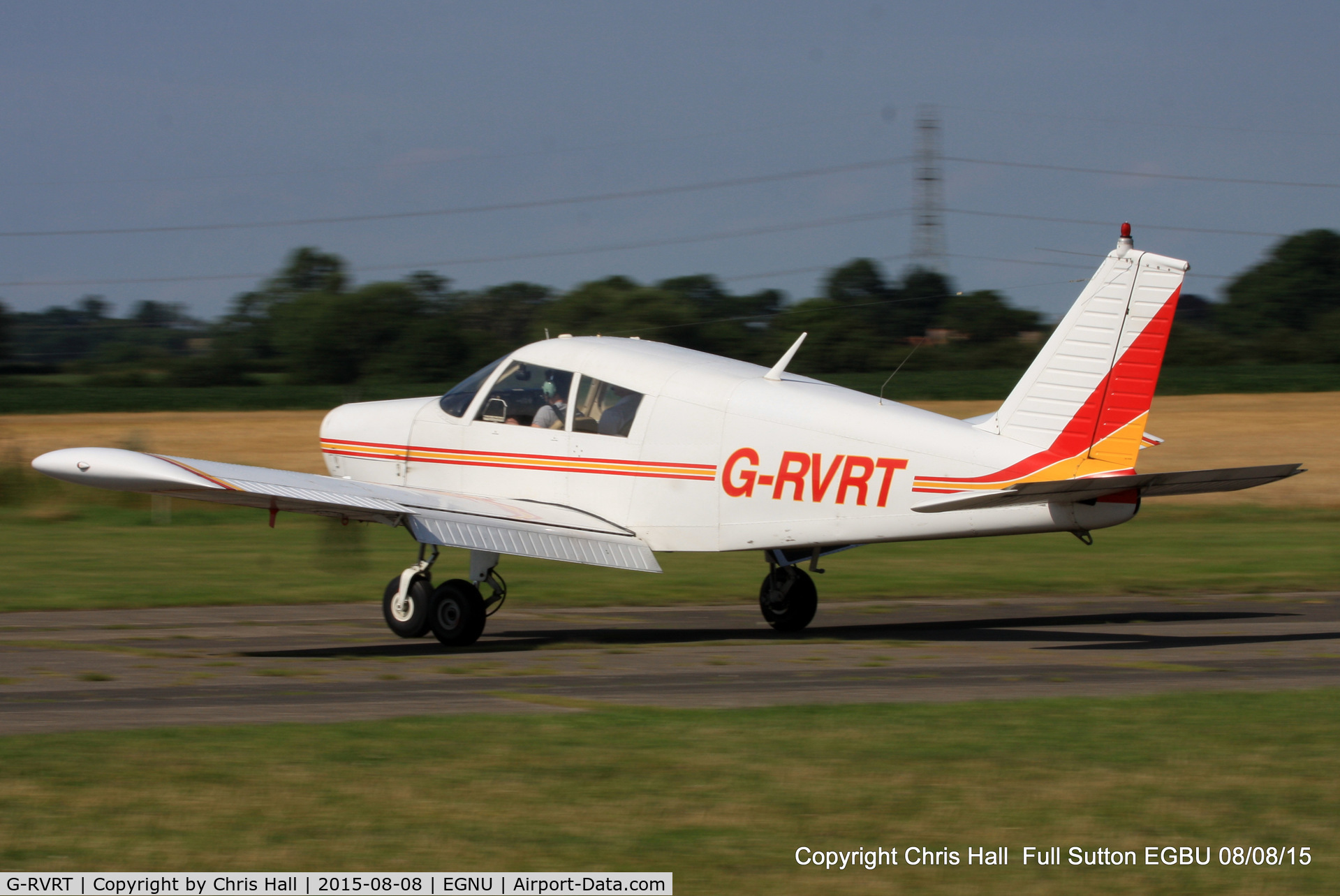 G-RVRT, 1970 Piper PA-28-140 Cherokee C/N 28-26933, at the Vale of York LAA strut flyin, Full Sutton
