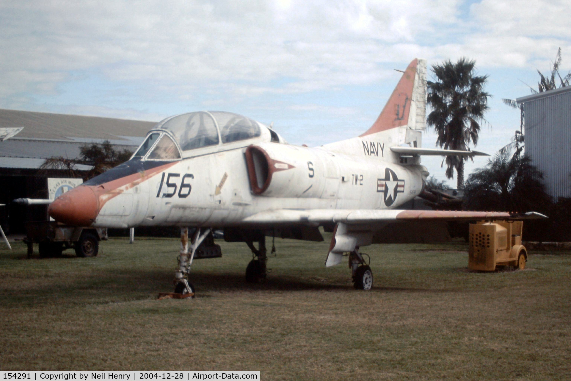 154291, Douglas TA-4J Skyhawk C/N 13679, Scanned from slide taken at (now closed) Rio Hondo Air Museum, Texas about 28 December 2004