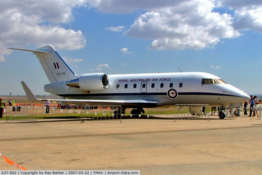 A37-002, 2002 Bombardier Challenger 604 (CL-600-2B16) C/N 5534, Canadair CL.604 Challenger [5534] (Royal Australian Air Force) Avalon~VH 22/03/2007