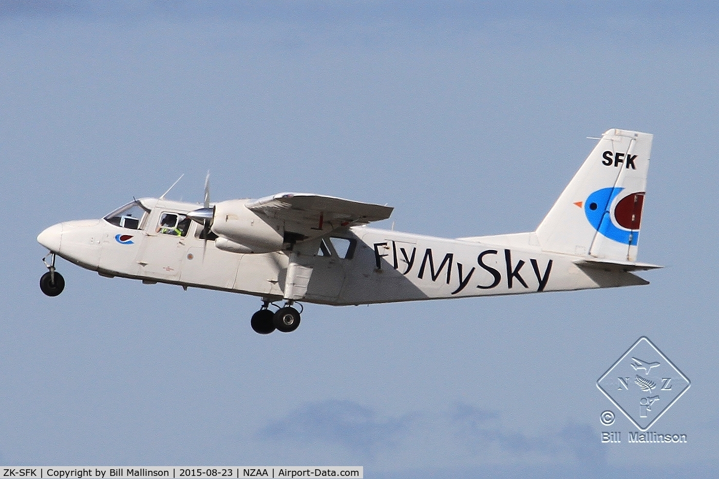 ZK-SFK, Britten-Norman BN-2A Islander C/N 236, away from 05